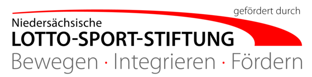 Logo der Nieders&auml;chsischen Lotto-Sport-Stiftung mit den Worten "Bewegen, Integrieren, F&ouml;rdern".